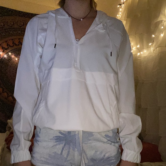Jackets & Blazers - white windbreaker